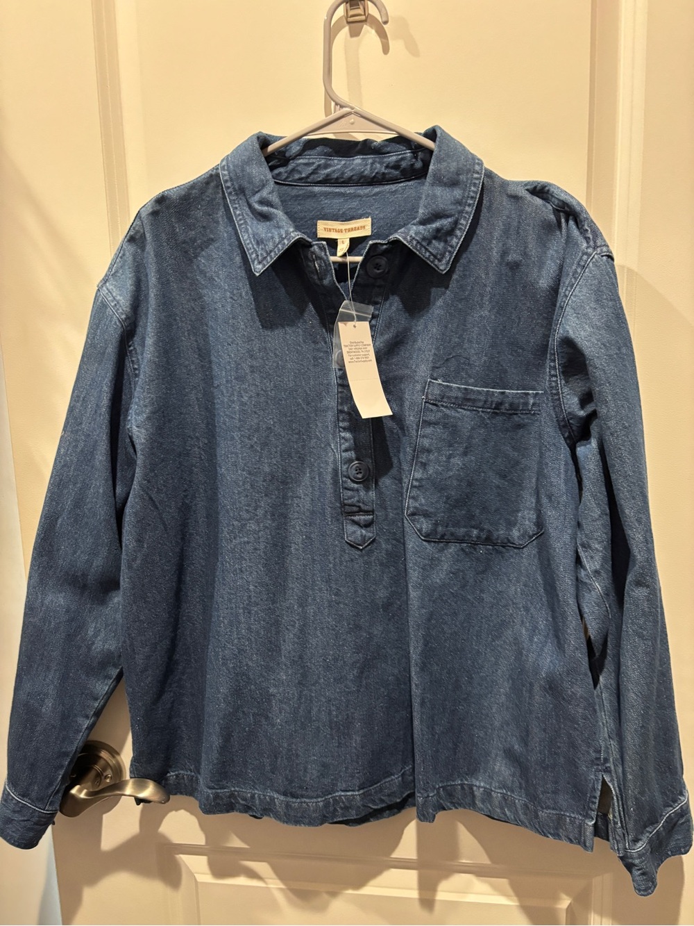 Denim Pullover Shirt for Kids – Blue